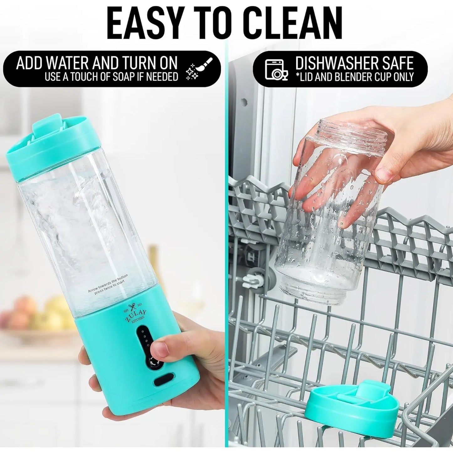Personal Blender - 18Oz Rechargeable Blender That Crushes Ice